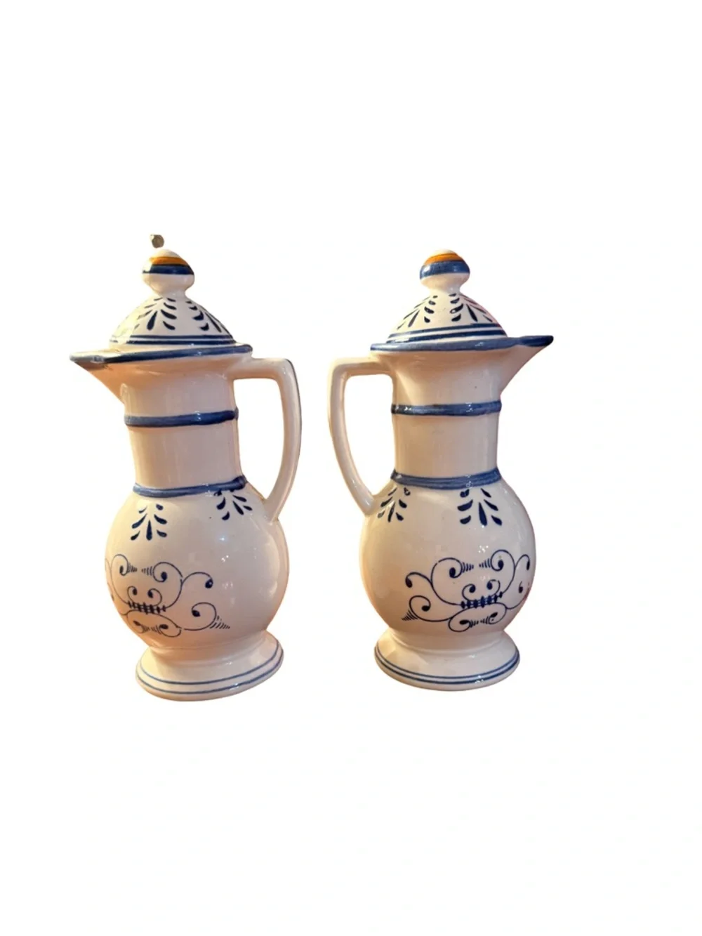 Vintage Hand-Painted Royal Sealy Oil & Vinegar Ceramic Cruet Set - Picture 4 of 4